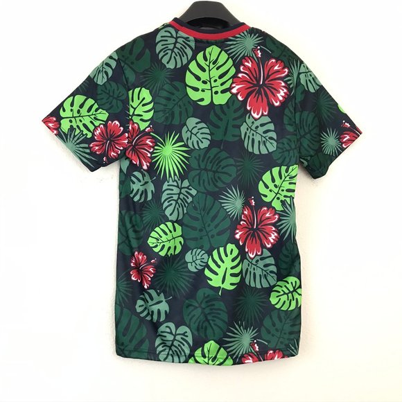 Southpole Small T Shirt Green Leaf Print Short New - Picture 4 of 5